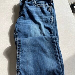 Men's Classic Blue Denim Jeans - Silver